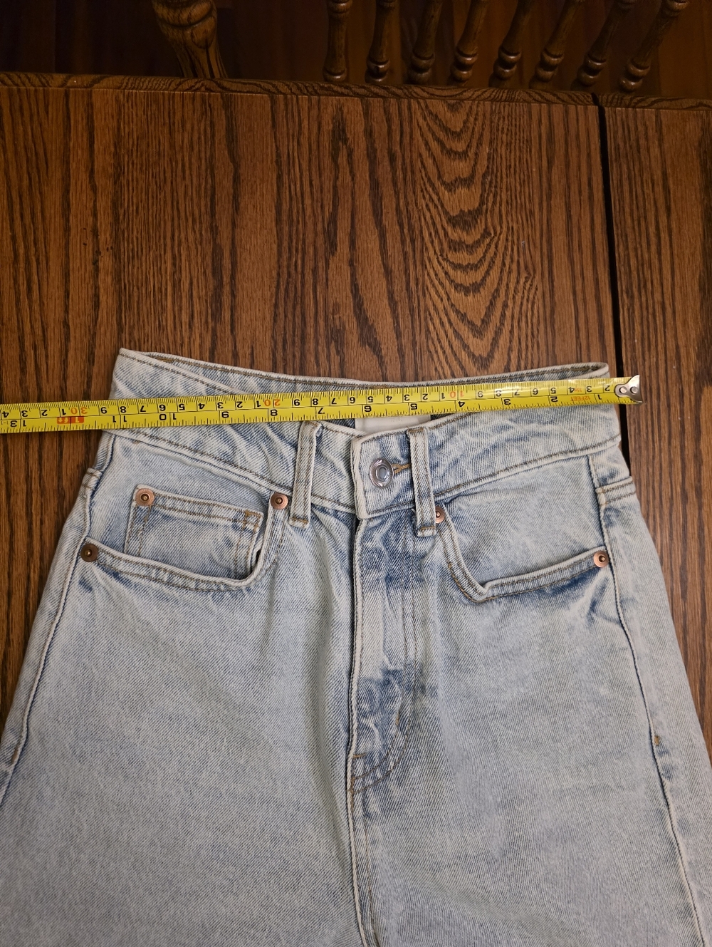 H&M Light Blue High-Rise Flared Jeans - Picture 11 of 12